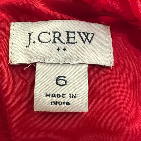 J. Crew Red floral texture Mini Dress Vibrant and Chic size 6 - Picture 11 of 11